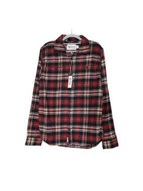 NEW Alpine Design AD Hike LS Midweight Flannel Shirt Red Green Plaid Size S